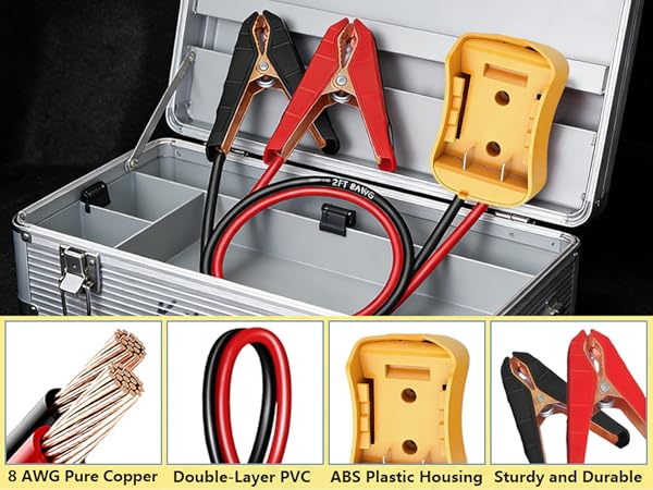 dewalt 20v fuel transfer pump; dewalt battery car jumper adapter; 20v jumper cables
