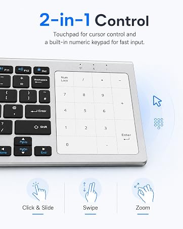 wireless keyboard with touchpad