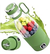 MIAOKE Portable Blender, 6 Blades Juicer Cup for Juice Shakes and Smoothies 350ml Mini Blender wi...