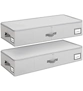 Cupic Cupid Under Bed Storage Containers, Large Foldable Organizer with Lid for Bedroom, Underbed...