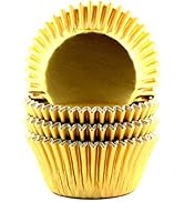 Eoonfirst Foil Cupcake Liners Standard Baking Cups 100 Pcs (Gold)