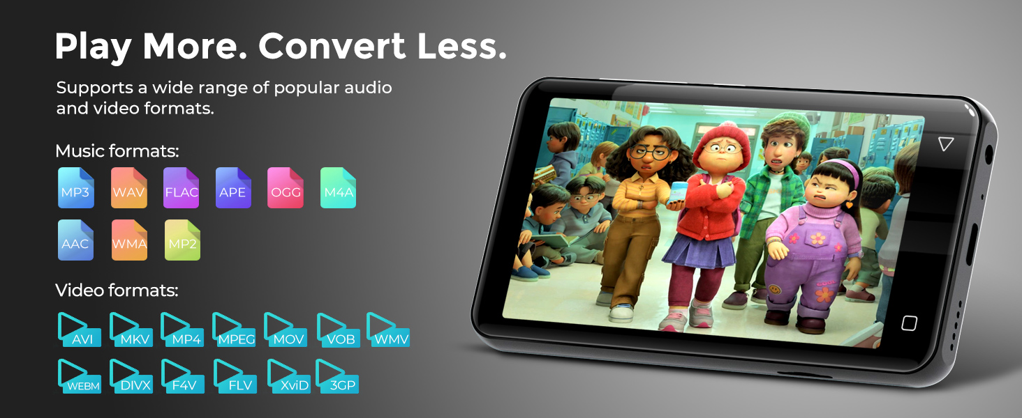 mp3 player with bluetooth for kids