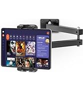 BAISHUN Foldable Tablet Wall Mount, Sturdy Metal Base, 360° Rotation Tablet Holder Stand with 2-S...