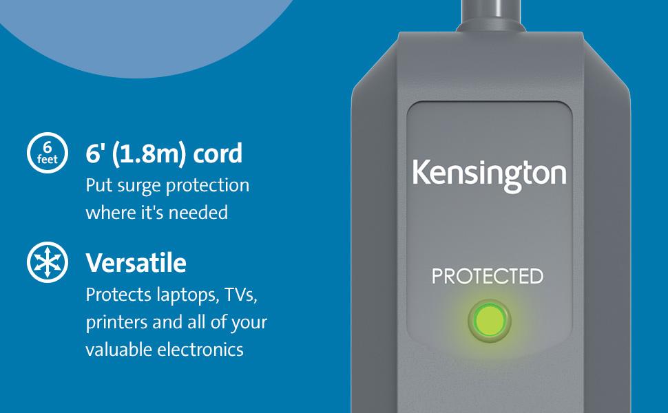 Kensington Guardian 7-Outlet, 6-Foot Cord, 540 Joules Premium Surge Protector (K38217NA)