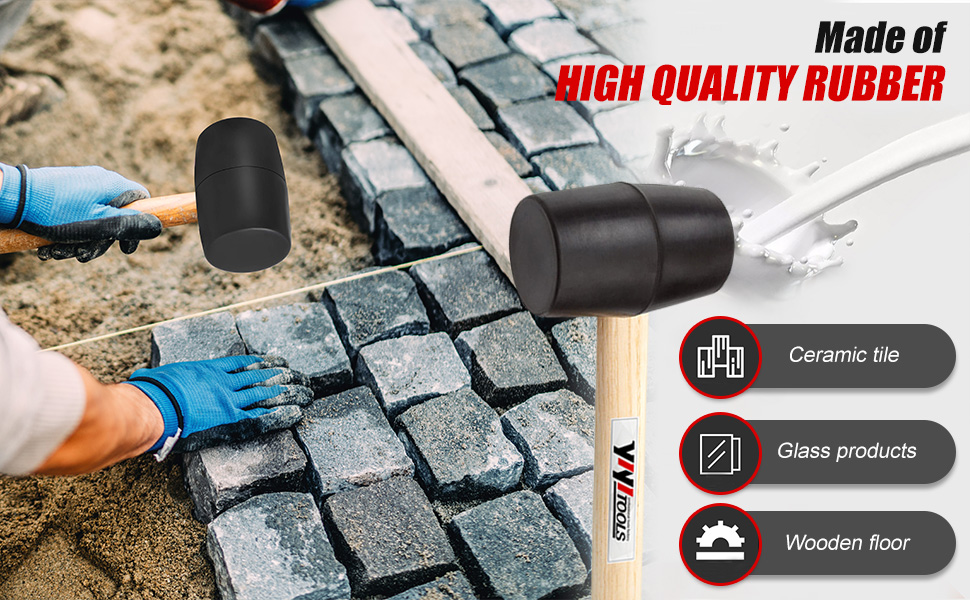 8oz rubber mallet hammer