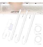 Under Counter Lights for Kitchen, 3 Packs x 12 Inch Dimmable LED Under Cabinet Lighting, Cold Whi...