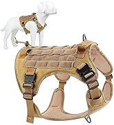 Plutus Pet Tactical Dog Harness with All Metal Buckles, Adjustable, No-Pull Service Dog Vest with...