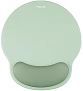 MOSISO Mouse Pad with Wrist Rest, Circle Curved Ergonomic Mouse Pad with Soft Cloth&Raised Memory...
