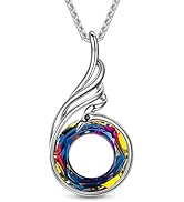 Kate Lynn “Rise From the Ashes” Phoenix Necklaces for Men Women, 18~27 Inch Adjustable Necklace, ...