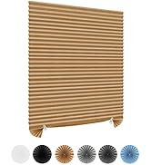 Window Blinds Cordless No Drill Cut to Size Clip On Stick On Self Adhesive Temporary Blinds Pleat...