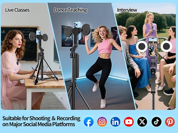 Suitable for Shooting & Recording on Major Social Media Platforms