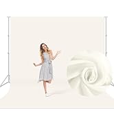 Aimosen 10x10 FT Ivory Backdrop Background for Photography Large Photo Backdrop Curtain Drapes, H...