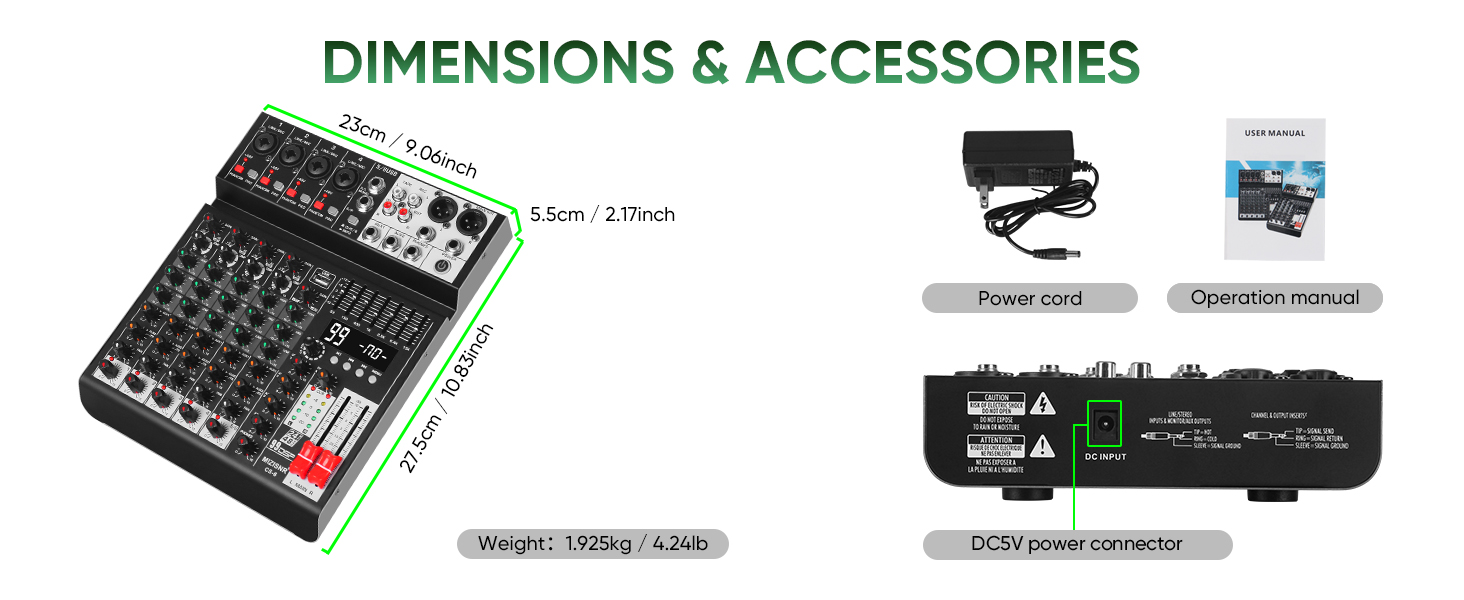 DIMENSIONS & ACCESSORIES