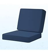 Iheqard Outdoor Deep Seat Cushion Set, 24 x 24 Inch Waterproof and Fade Resistant Patio Furniture...
