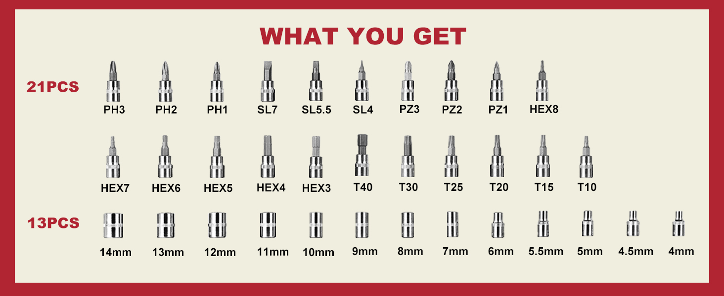 46 PCS Socket Wrench Set