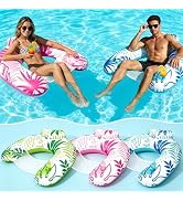 Inflatable Pool Floats Adult, 4-in-1 Multi-Purpose Pool Float Rafts Water Hammock, Pool Floaties ...