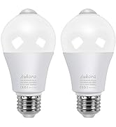 Motion Sensor Light Bulbs, Aukora 12W (100-Watt Equivalent) E26 Motion Activated Dusk to Dawn Sec...