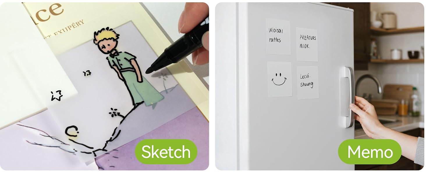 clear sticky notes