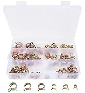 VAGURFO 72 PCS Fuel Silicone Vacuum Hose Spring Band Type Action Pipe Clamp Low Pressure Air Clip...