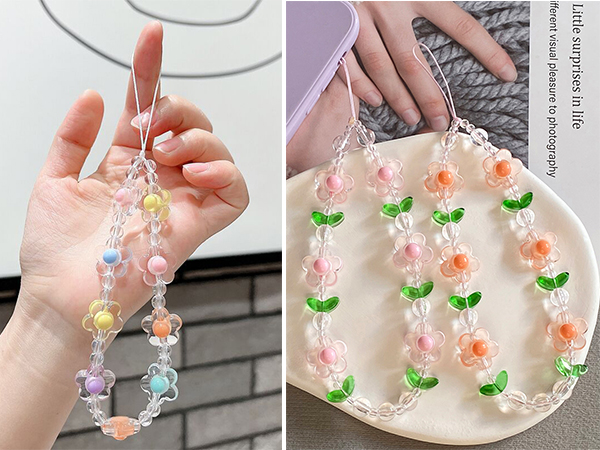 Flower Phone Charms Set