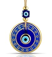 BCS Blue Evil Eye Wall Decor Gold Border Design 4.3