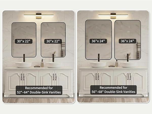bathroom mirrors set