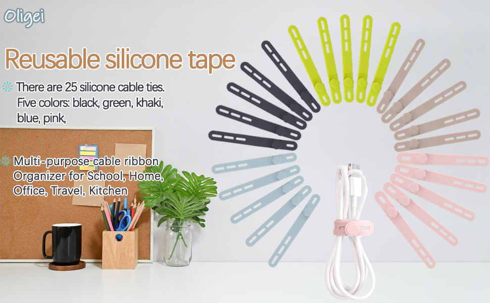 cord organizer cord ties cord wrap reusable cable ties silicone cable ties cord ties for