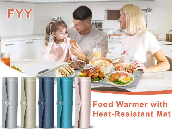FYY Warming Mat for Food with Heat-Resistant Pad