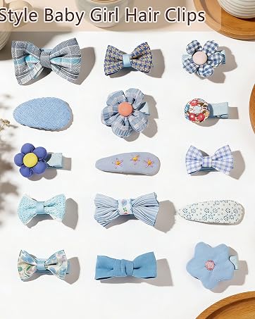 15 Pack Baby Girl Hair Clips & Bows
