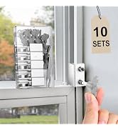 Window Locks,10 Sets Sliding Window Locks with Key, Window Locks for Up and Down Windows,Easy to ...