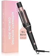 Automatic Hair Curler, Automatic Rotating Curling Iron 1 1/4 Inch for Long Hair, 2 in 1 Hair Stra...