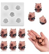 Cute Tiny Vampire Capybara Resin Silicone Mold Micro Dollhouse Animals Epoxy Casting Mold for DIY...