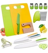 ONUPGO 13 Pieces Kids Knife Set Toddler Kitchen Friendly Knives For Real Cooking Montessori Kid P...