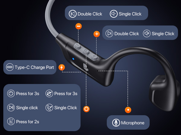 air conduction bluetooth headphones open ear sports headphones open ear running headphones