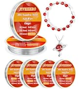 FIVEIZERO Stainless Steel Wire for Jewelry Making,Include 18/20/22/24/26/28 Gauge 304 Stainless S...