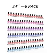 Sezanrpt Nail Polish Rack for Wall, Clear Nail Polish Organizer Wall Mounted, 24 Inches Acrylic N...