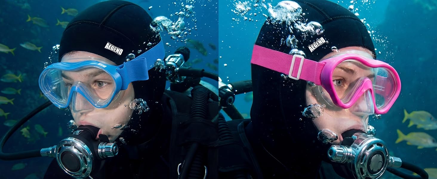 swim goggles with fabric straps