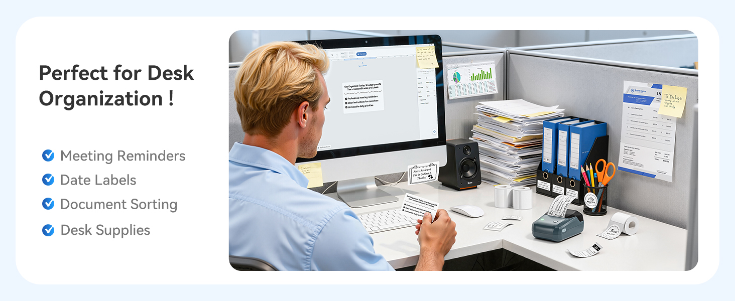 Perfect for Desk Organization, Labeling & Identification, Deadlines & Files