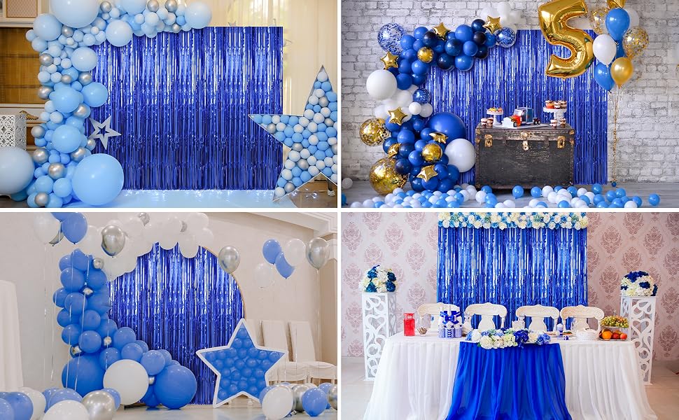 Foil Fringe Curtains Party Decorations Tinsel Curtain Backdrop for Parties Door Streamers