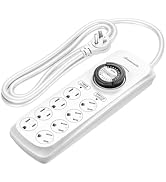 DEWENWILS Mechanical Power Strip with 8 Outlets, Flat Plug, 6ft Long Cord, Overload Protection, I...