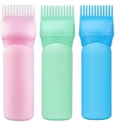Cosywell 3 Pack Root Comb Applicator Bottle 6 Ounce Hair Oil Bottle Hair Dye Applicator Brush for...