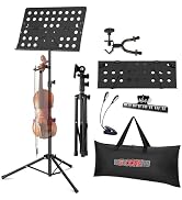 5Core Music Stand For Sheet Music Tripod Height Adjustable Portable Folding Note Holder Atril Par...
