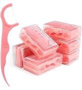 ACHSML Floss Picks 300 Count Portable Dental Floss Sticks For Teeth Cleaning Dual Function Dispos...