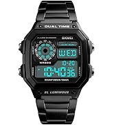 FANMIS Men's Luxury Digital Quartz Waterproof Wrist Watches Dual Time Countdown Alarm Stopwatch B...