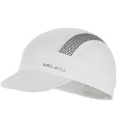 MELASA Cycling Cap, Cooling Skull Cap Helmet Liner with Sun Visor, Sun Protection Running Bike Ca...