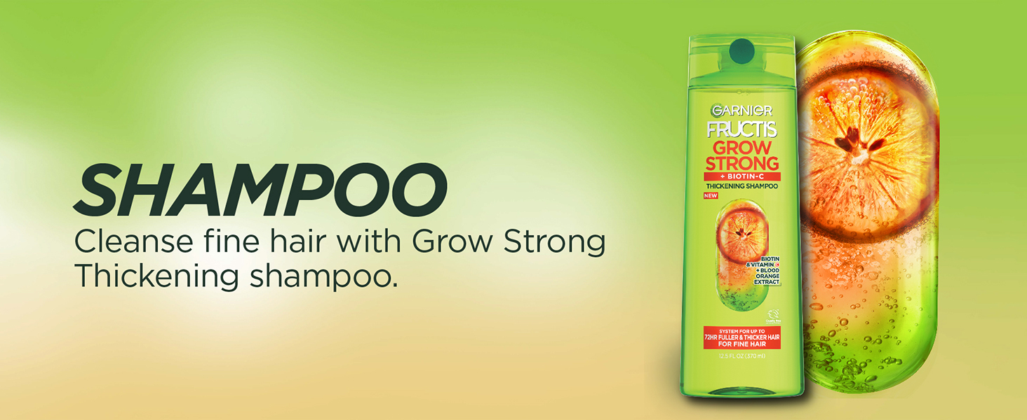 shampoo: cleanse fine hair with grow strong thickening shampoo