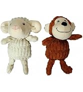 PetLike Squeaky Plush Dog Toys Durable Play, Funny Cute Dog Super Soft Stuffed Plush Toy Dog Chew...