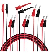 Micsoa Multimeter Leads, Electrical Test Lead Kit - Banana to Alligator Clips, Banana to Banana P...