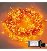 ILLUMINEW 300 Led Orange String Lights Outdoor Halloween Decorations, 108 Ft Thanksgiving Decor L...