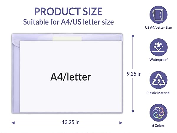 plastic file folders letter size